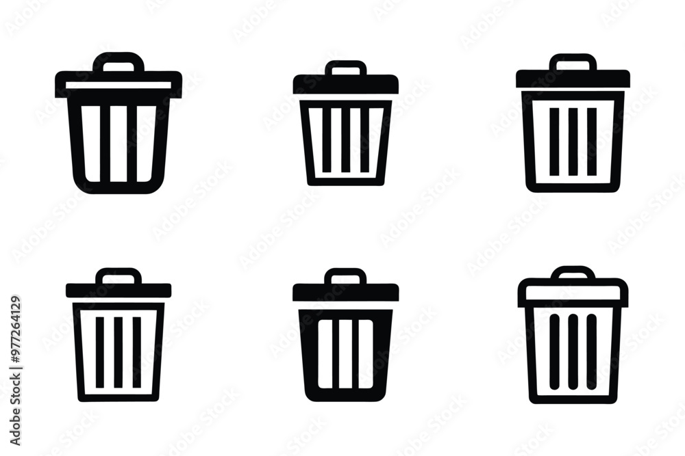 Delete icon bundle set in creative vector style Delete icon bundle set in creative vector style