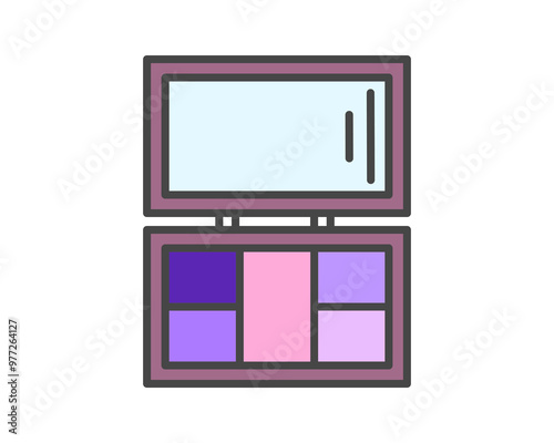 Beauty, Body Care and Cosmetics. Vector Linear Flat Icons and Design Elements