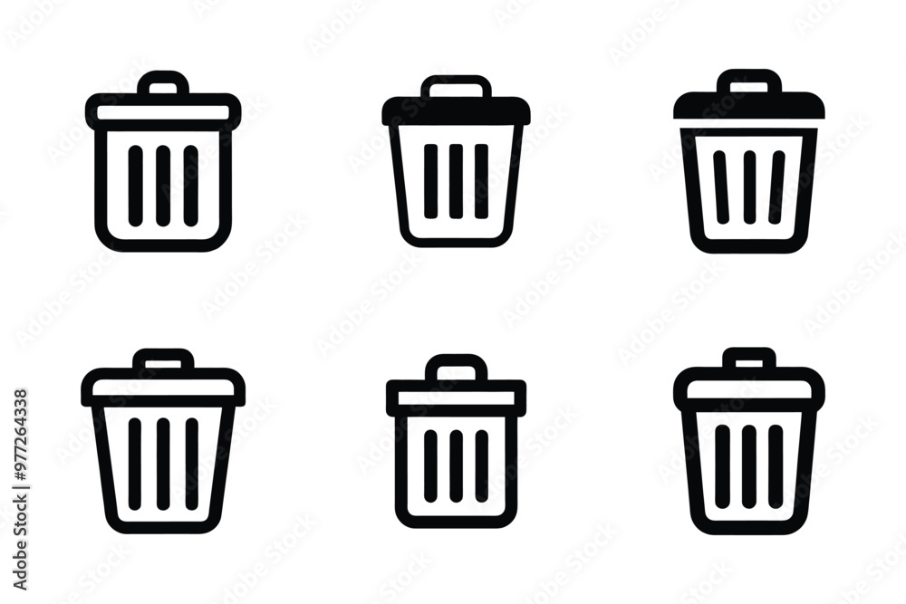 Delete icon bundle set in creative vector style Delete icon bundle set in creative vector style