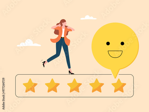 The customer survey rating is very satisfactory