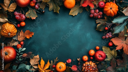 A beautifully arranged platter of Thanksgiving appetizers set against a dark green backdrop for an inviting holiday gathering