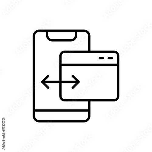 Free Download Responsive design outline icons, minimalist vector illustration ,simple transparent graphic element .Isolated on white background - GFXLoad