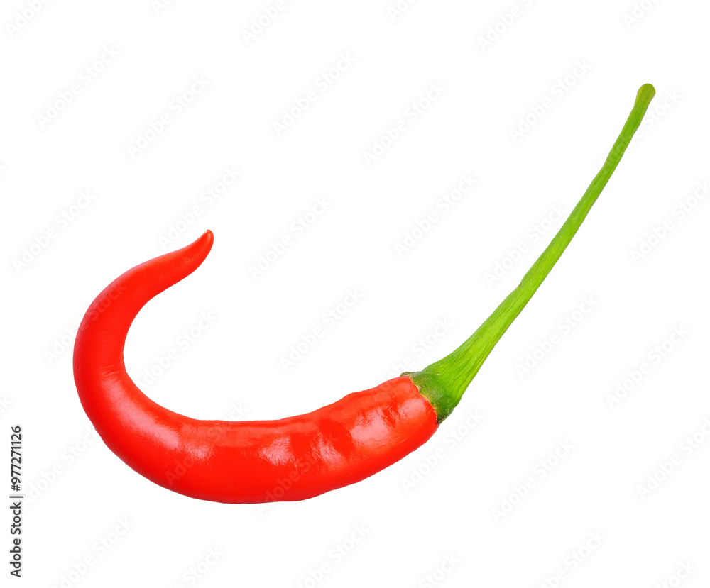 Red chili isolated on white background. Red chili isolated on white background.