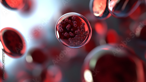 Blood molecules and bacteria