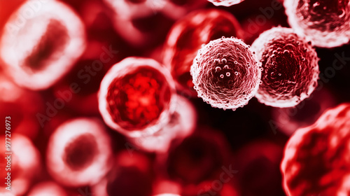 Blood molecules and bacteria