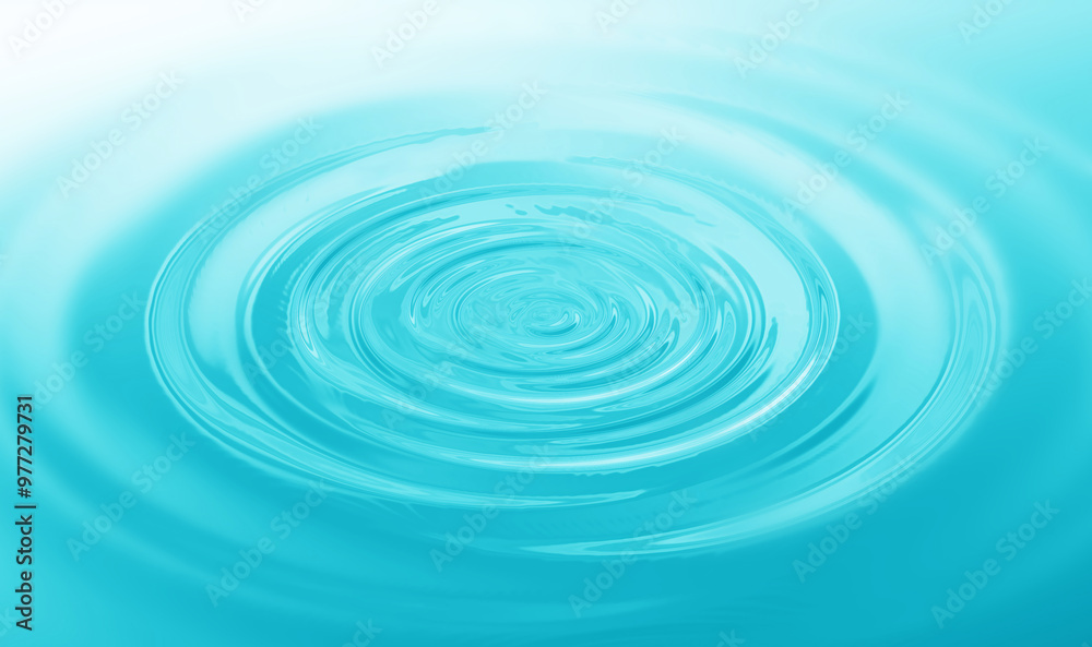 水色の水の波紋の背景素材 水色の水の波紋の背景素材