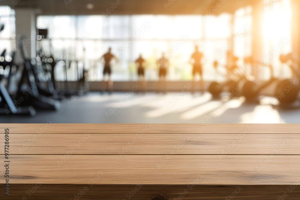 Blurred Background of an Empty Wooden Table in Gym | Workout Space with Minimalist Design Blurred Background of an Empty Wooden Table in Gym | Workout Space with Minimalist Design