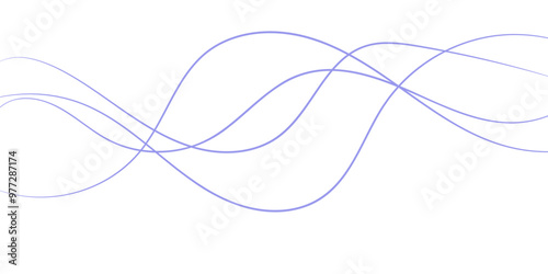 Abstract wavy lines Isolated background design. Wave modern stream transparent background.