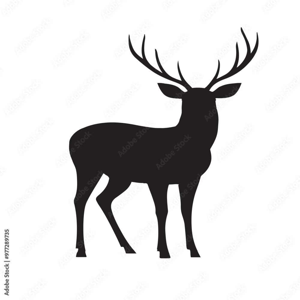 Fototapeta premium Shadow vector of a deer