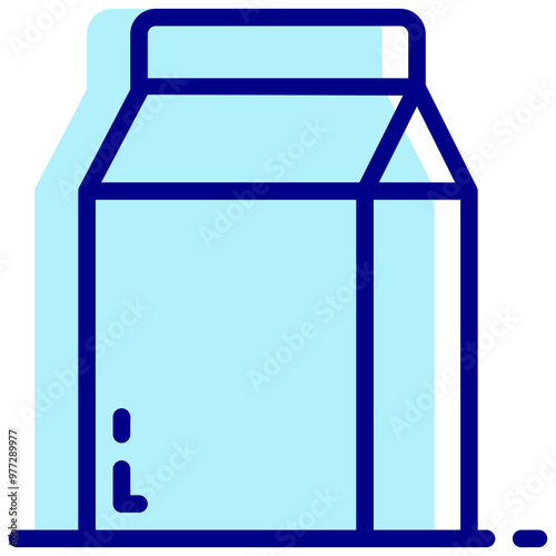 milk mixed outline vector icon