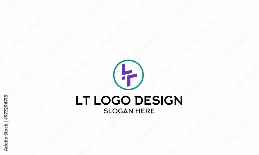 LT letter logo design. Vector LT letter logo design. Vector