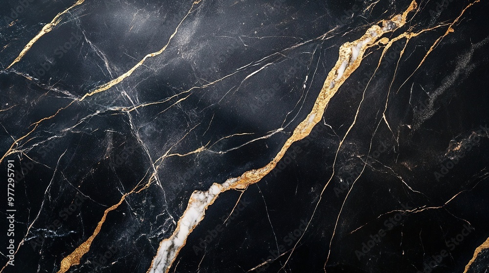 A close-up of a luxurious black marble background texture with striking white and gold veins, ideal for a dramatic and opulent look. A close-up of a luxurious black marble background texture with striking white and gold veins, ideal for a dramatic and opulent look.
