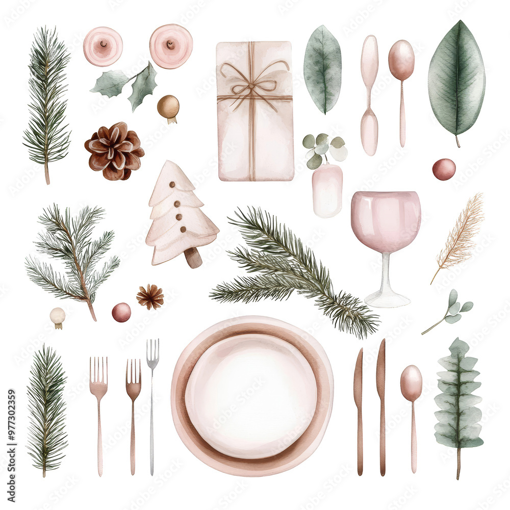 set of christmas decoration set of christmas decoration