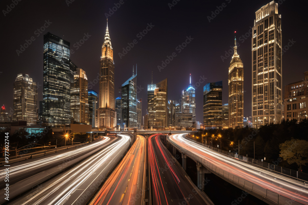 Fototapeta premium traffic at night