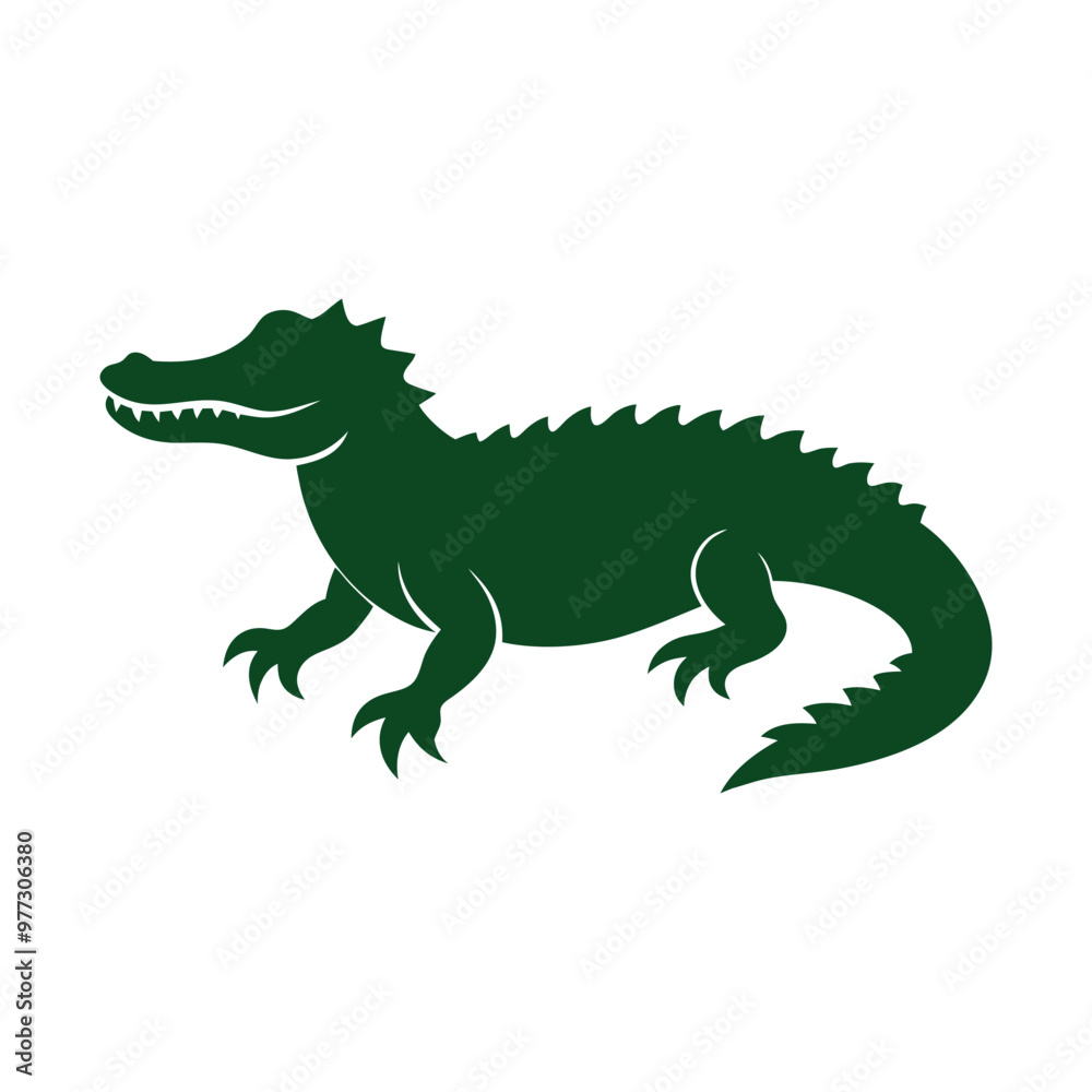 alligator vector silhouette white background alligator vector silhouette white background