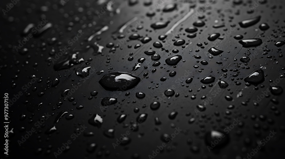 The drops of rain on the rain streaked substance The drops of rain on the rain streaked substance