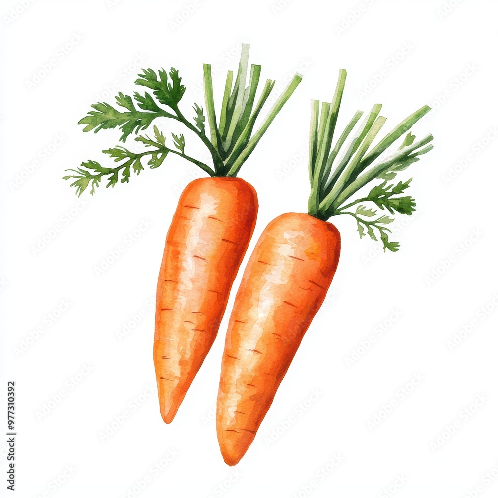 Vibrant Carrots with Lush Leafy Greens Vibrant Carrots with Lush Leafy Greens