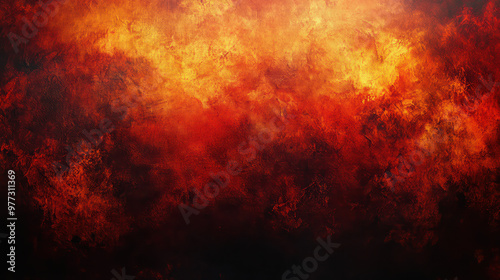 Vibrant abstract fiery background with red and orange hues, conveying warmth and energy, perfect for dramatic and artistic projects.