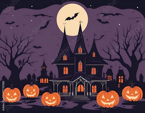 halloween background with pumpkin, halloween background with pumpkins, halloween background with pumpkin and bats