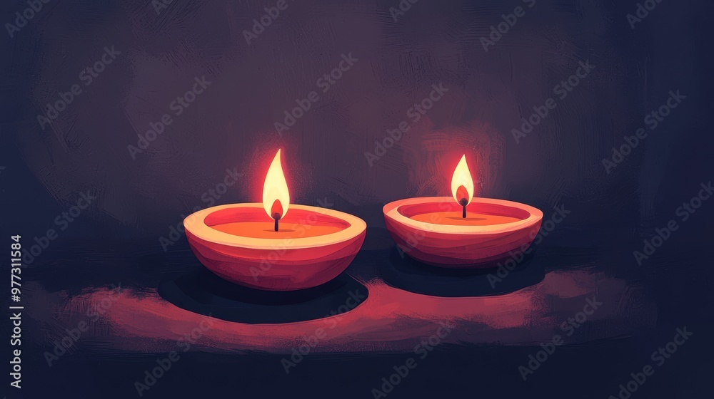 Glowing Candles in the Dark: A Serene Ambience Glowing Candles in the Dark: A Serene Ambience