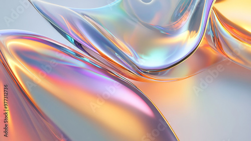 Abstract rainbow white background design, 3d rendering	
