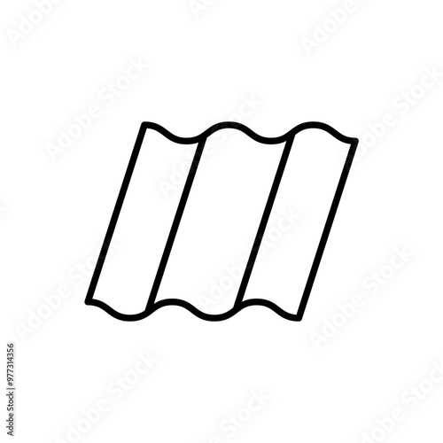 Steel roof outline icons, minimalist vector illustration ,simple transparent graphic element .Isolated on white background