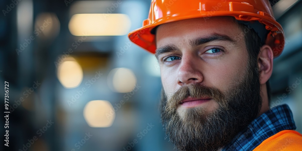 Bearded construction worker ready for work Bearded construction worker ready for work