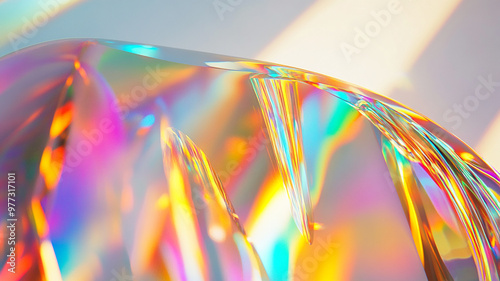 Abstract rainbow white background design, 3d rendering	
