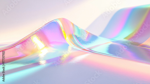 Abstract rainbow white background design, 3d rendering	
