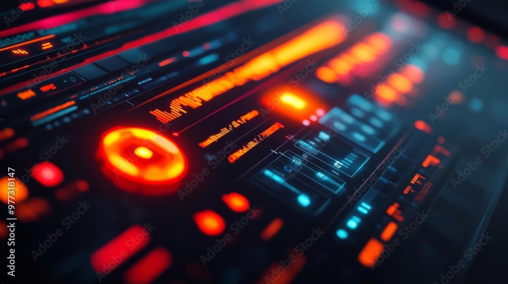 AI-enhanced UI editing tools, glowing screen controls, futuristic environment AI-enhanced UI editing tools, glowing screen controls, futuristic environment