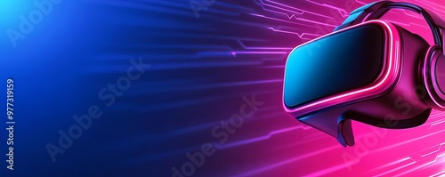 Tapety artystyczne Augmented reality UI layout tools, neon holographic elements, sleek tech look