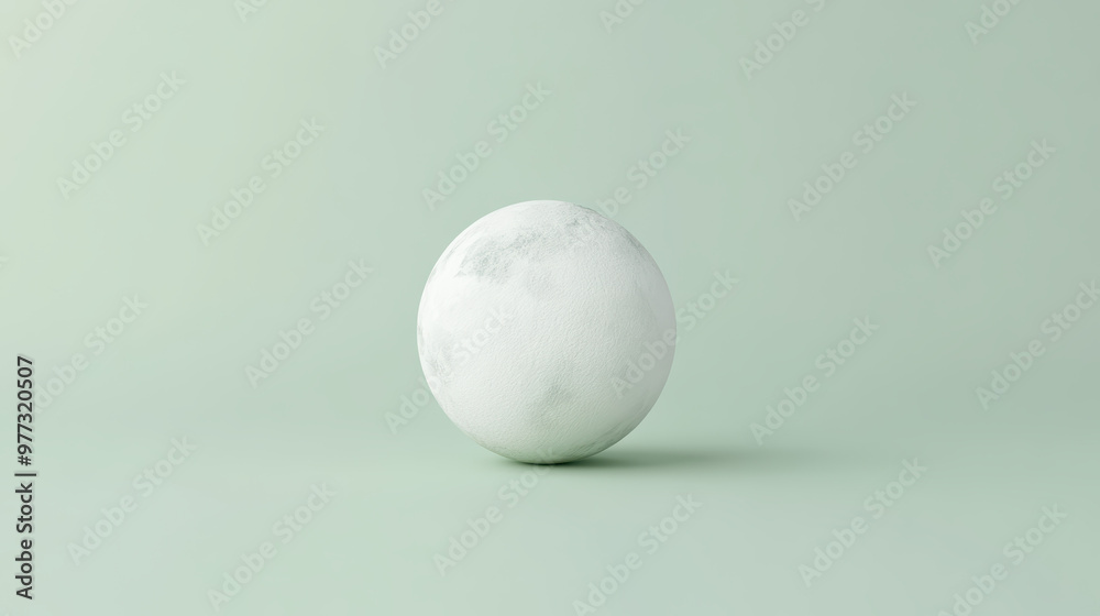 Minimalist image of a single white sphere on a pale green background, showcasing simplicity and balance in a serene composition. Minimalist image of a single white sphere on a pale green background, showcasing simplicity and balance in a serene composition.