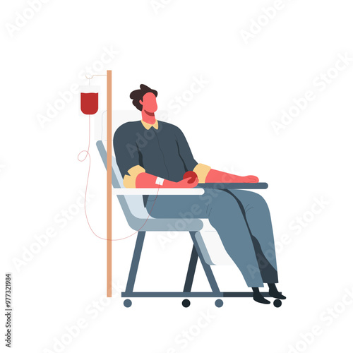 Man donating illustration