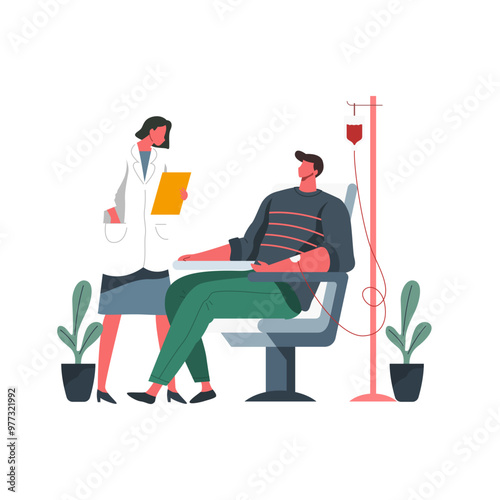 Man Blood Donor illustration