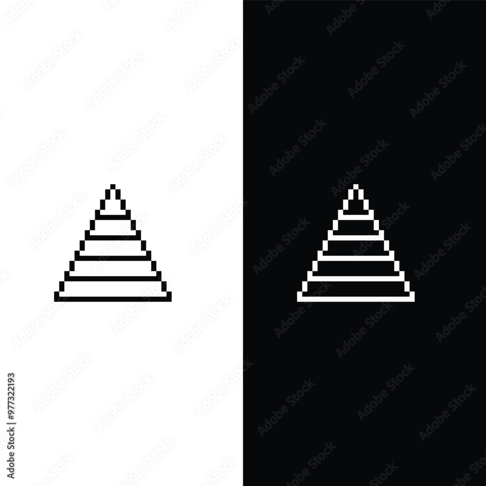 pixel pyramid icon. Vector pixel art finance pyramide 8 bit logo for game pixel pyramid icon. Vector pixel art finance pyramide 8 bit logo for game
