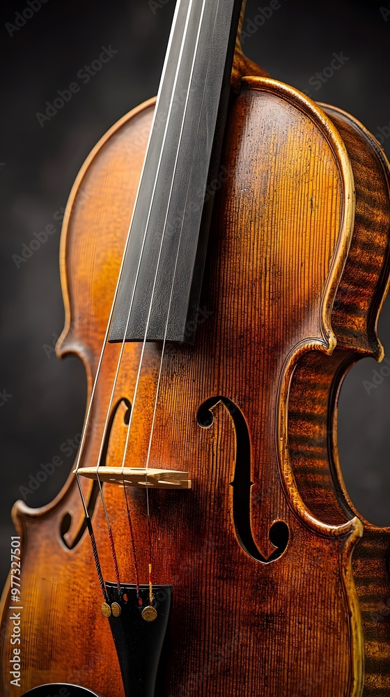 Closeup Violin Detail F Hole String Instrument Wood Grain Closeup Violin Detail F Hole String Instrument Wood Grain