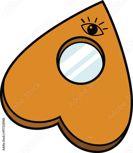 Cartoon ouija spirit board vector illustration