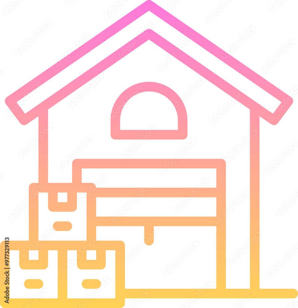 Storage warehouse icon Storage warehouse icon