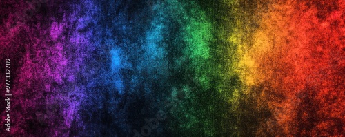 Rainbow gradient background, black on the edges, grainy texture, photorealistic, rendered in Octane, highly detailed, cinematic look, volumetric lighting