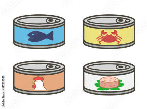 缶詰のイラスト