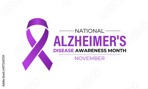 Alzheimer's disease awareness month is observed every year in november. November’s Focus: Raising Awareness for Alzheimer’s Disease”. Banner poster, flyer and background design template.