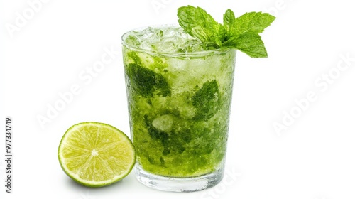 Citrus and Mint Cocktail with Ice