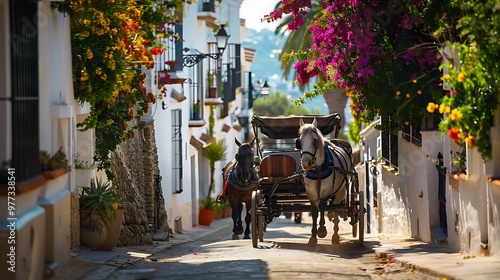 Traditional Mijas horseback as well as buggy