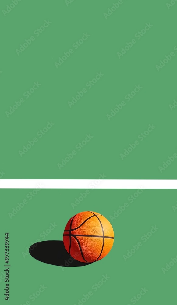 Fototapeta premium basketball on the court