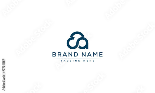 Logo design letter CA . Elegant modern. Vector template.