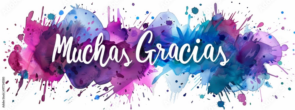 Muchas gracias - Thank you very much in Spanish. Modern calligraphy ...