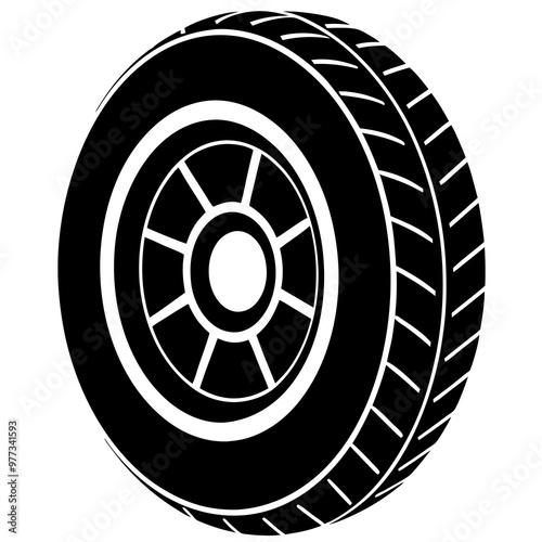 wheel and tire silhouette 