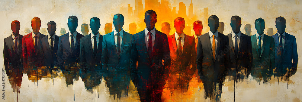 “A Large Group of Business People in Suits and Ties Standing Together”
“A Large Group of Business People in Suits and Ties Standing Together”