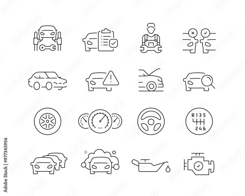 Icon collection containing 16 editable stroke icons. Perfect for logos, stats and infographics. Edit the thickness of the line in Adobe Illustrator (or any vector capable app). Icon collection containing 16 editable stroke icons. Perfect for logos, stats and infographics. Edit the thickness of the line in Adobe Illustrator (or any vector capable app).