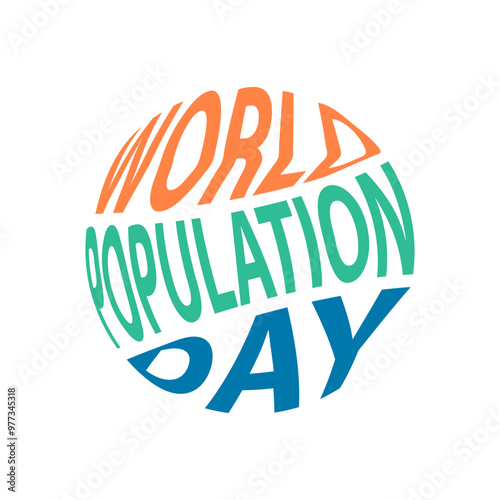 World Population Day typo illustration